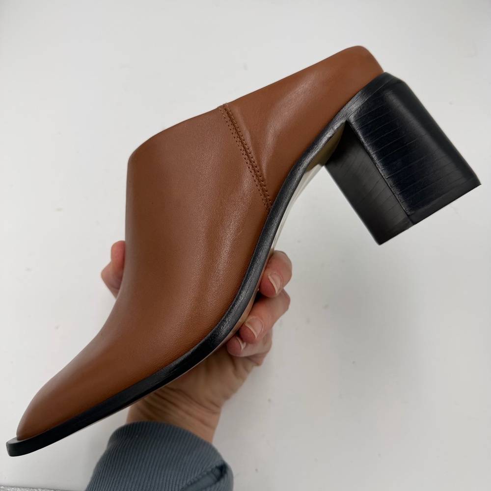 NEW Everlane Saddle Brown The Outlaw Mule Slide Heel in Size 10.5 - Picture 7 of 13